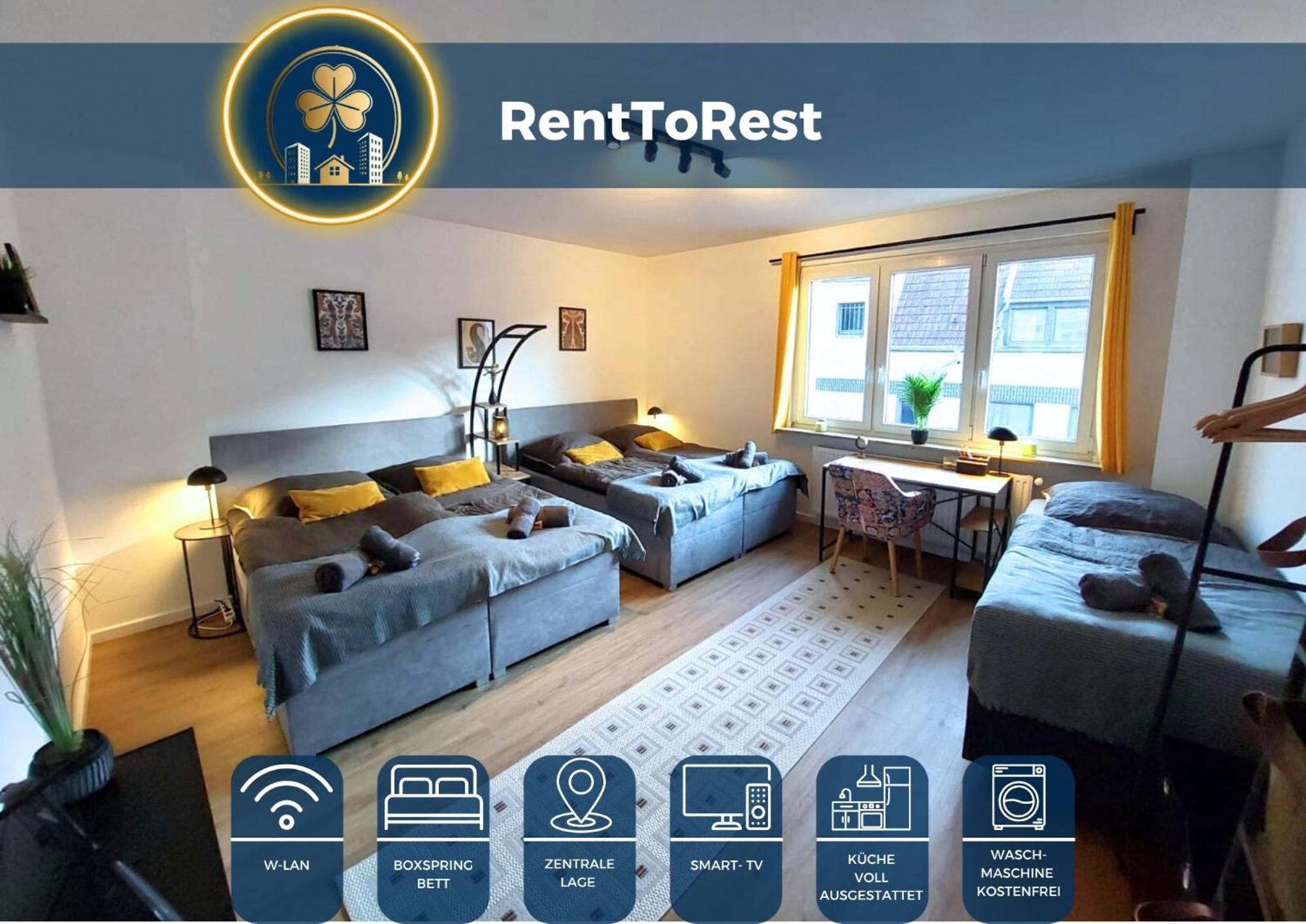 Rtr Essen - Fuer Bis Zu 8 Personen - Voll Ausgestattet - Zentral Limbecker Platz - Messe - Uniklinikum - Smart Tv - Modern Apartamento Exterior foto